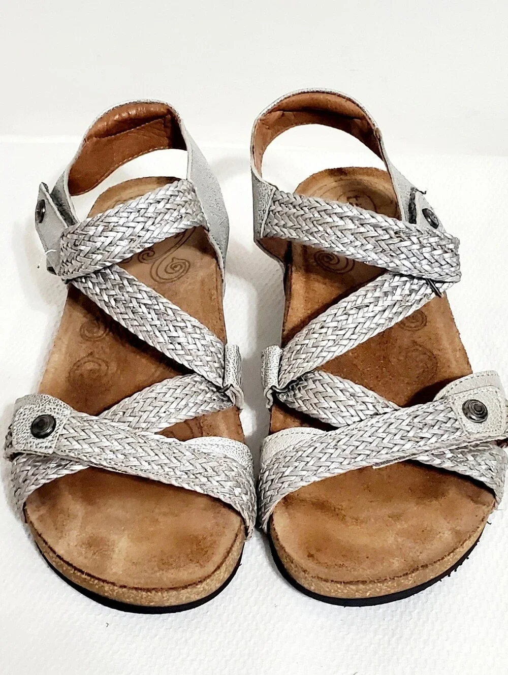 Taos Footwear Beige Braided Leather Sandals - Picture 4 of 13
